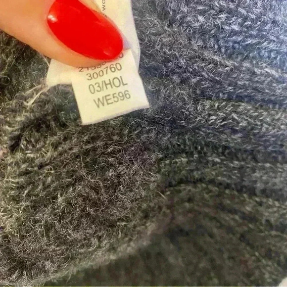 VINTAGE GAP 100% Lambswool Grey Cableknit Sweater Size XL - Picture 7 of 10